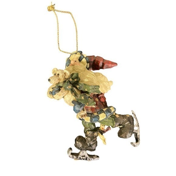 1998 Boyds Santa Ice Skating Ornament Vintage Christmas‎ Holiday Tree Decoration - Picture 2 of 7